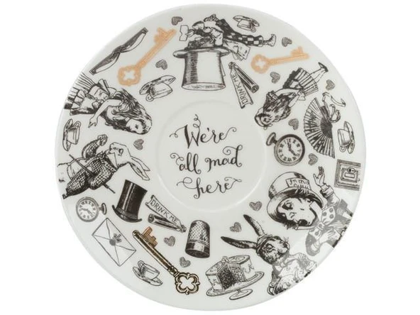 Mikasa x V&A Alice In Wonderland 210ml Porselen Çay Fincanı - Resim 2