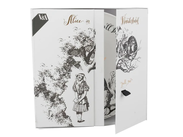 Mikasa x V&A Alice In Wonderland Porselen Fine China 21cm Pasta Tabak Seti 4lü - Resim 6