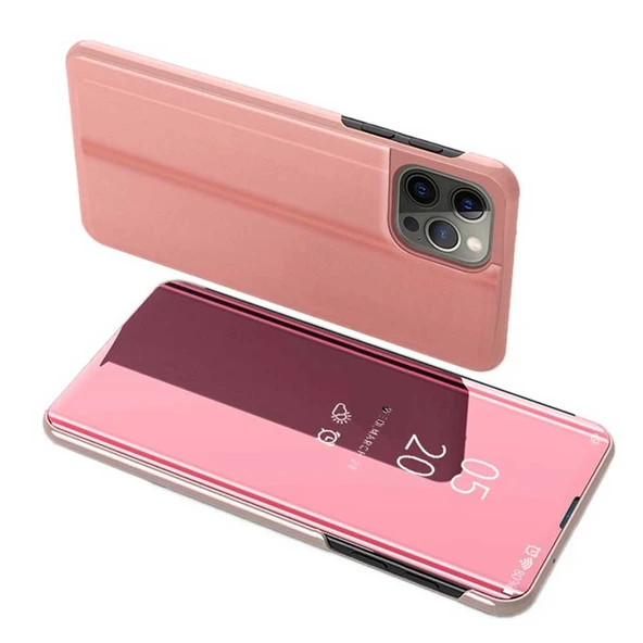 Samsung Galaxy A11 / M11 Uyumlu Aynalı Kapaklı Lüx Kılıf - Resim 5