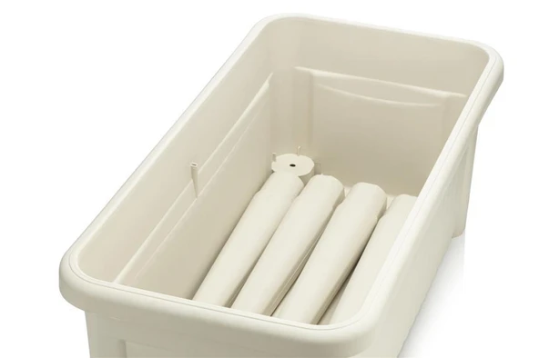 Omnipazar SO-ABS3 Fanuslu Ayaklı Bahçe Yetiştirme Saksı 60 lt Kirli Beyaz 3 Adet - Resim 4