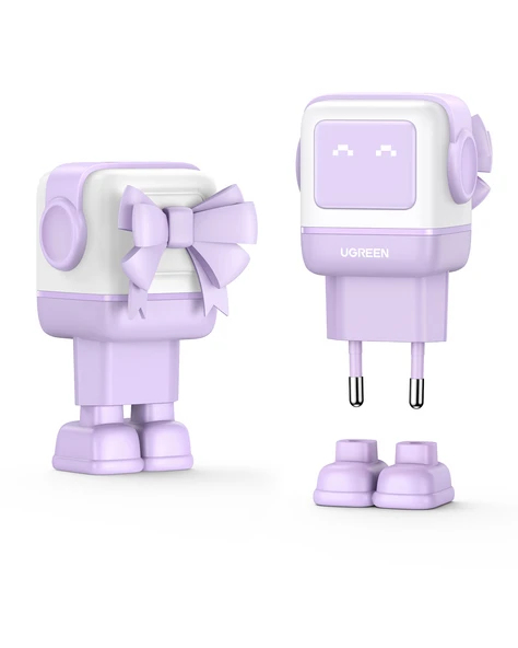 UGREEN Nexode Uno 65W Robot GaN Hızlı Şarj Cihazı, Mor, 35291 - 4
