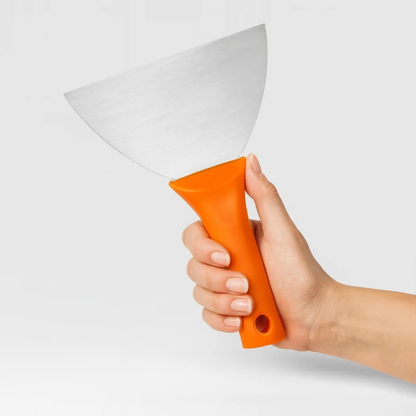 Saptak Spatula 180 mm 18 cm Dayanıklı Ergonomik El Aleti Ispatula Sıva Seramik Boya Sıva Harç Kazıma - Resim 3