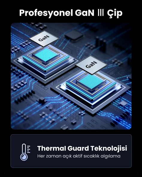 UGREEN Nexode 300W GaN 5 Portlu Hızlı Şarj Cihazı İstasyonu, 4xUSB-C, 1xUSB-A, Gri, 90903B - 6