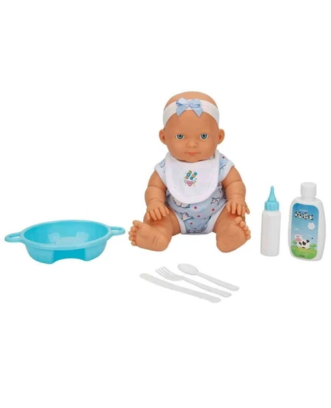 Ada Bebek Gülen Bebeğim Yemek Seti 23 cm 31650 Mavi - 1