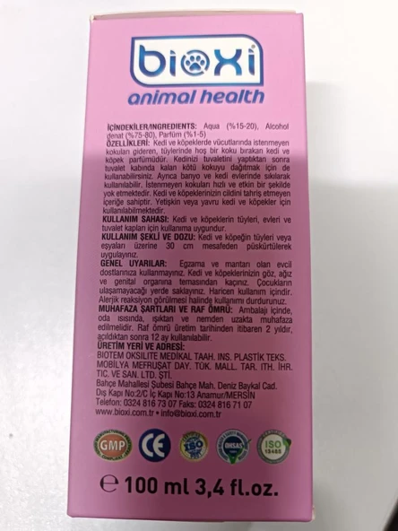 Bioxi Cat & Dog Perfume Bulgaran 100 Ml Kedi Köpek Parfüm - 2