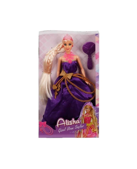 Alisha Uzun Saçlı Prenses 08355 Mor Elbise ürün görseli
