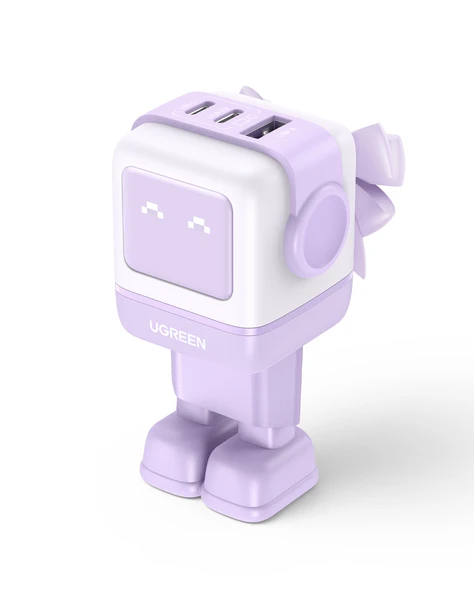 UGREEN Nexode Uno 65W Robot GaN Hızlı Şarj Cihazı, Mor, 35291 - 1