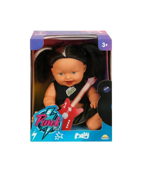 Punk Nil Bebek 23 cm 23495 Siyah İki Kulak Saçlı - Resim 2