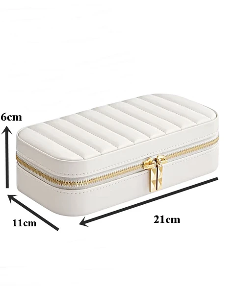 Mk-34 Gold Detaylı Premium Seri Takı Organizeri Lüks Takı Kutusu  - Mücevher Kutusu - 2