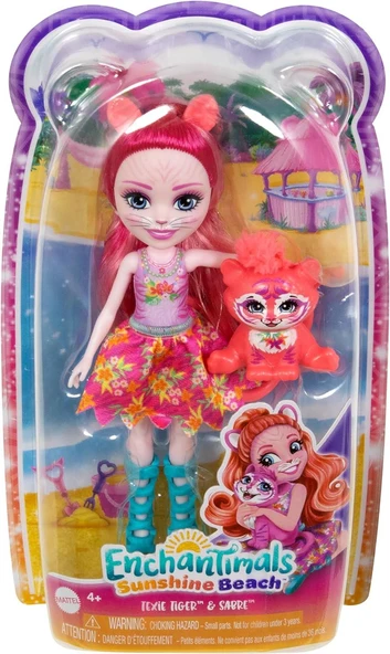 Enchantimals Karakter Bebekler FNH22 HXB97 Texie Tiger & Sabre ürün görseli 1