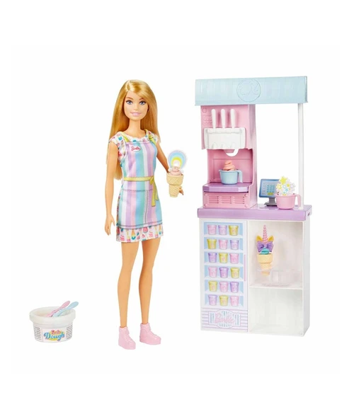 Barbie Dondurma Dükkanı Oyun Seti HCN46 ürün görseli