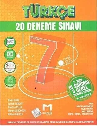 Mozaik 7.Sınıf Türkçe 20 Deneme Sınavı