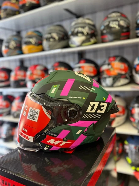 KASK MT COSMO SV SERGIO GARCIA D18 MAT PEMBE/YEŞİL - 1
