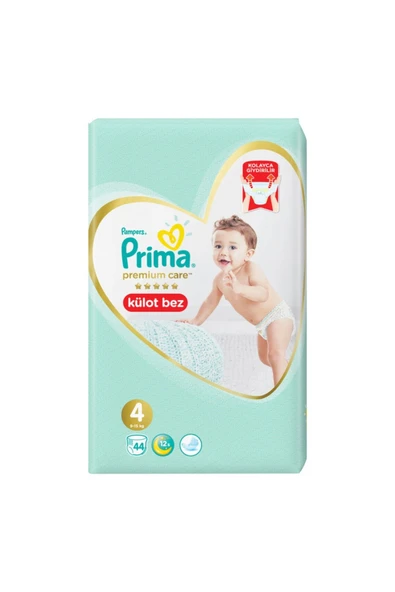 PRİMA PREMİUM CARE KÜLOT BEBEK BEZİ BEDEN:4 (9-15KG) 176 ADET SÜP ürün görseli 1