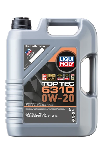 Liqui Moly Top Tec 6310 0W-20 (5 Litre) Yeni Üretim Tarihli ürün görseli 1