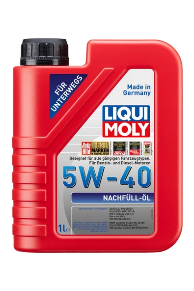 Liqui Moly Top-Up Oil 5W-40 | Dolum Yağı ( 1 Litre ) Yeni Üretim Tarihli ürün görseli 1