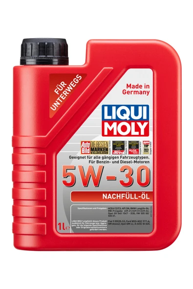 Liqui Moly Top-Up Oil 5W-30 | Dolum Yağı ( 1 Litre ) Yeni Üretim Tarihli - 1