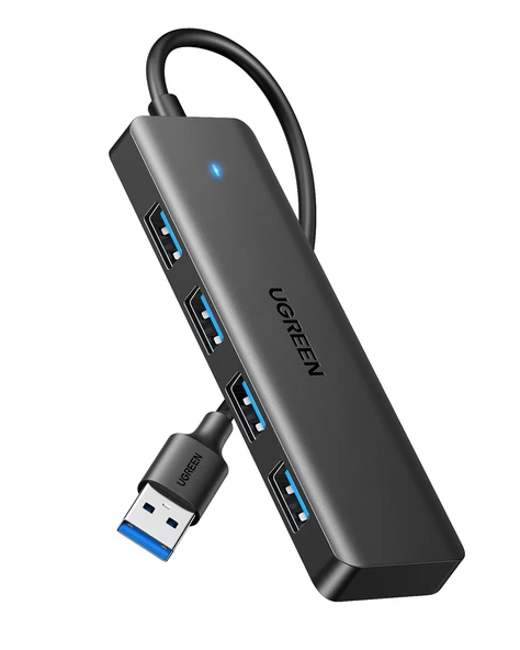 UGREEN USB-C USB 3.0 4 Port USB Hub Çoklayıcı, Gri, 70336 - 1