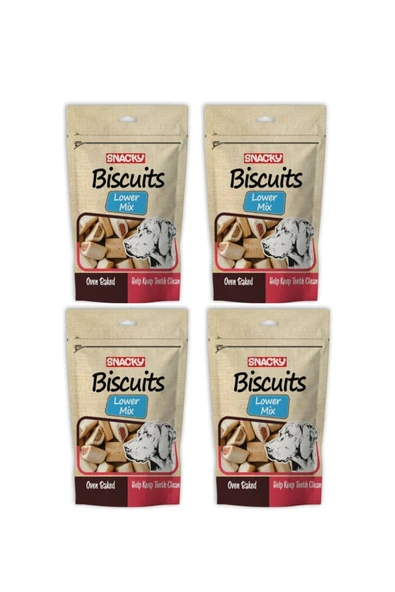 Snacky Biscuits Lower Mix Köpek Bisküvisi 200 Gr. X 4 Adet