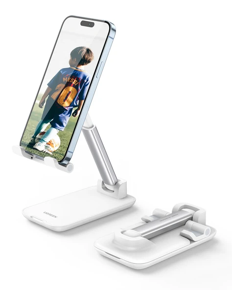 UGREEN Katlanabilir Çok Açılı Yükseklik Ayarlı Telefon Standı, Beyaz, 20434 - 1