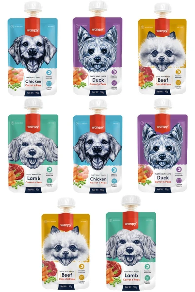 Wanpy Karma Taze Köpek Et Ezmesi 90gr - 8 Adet ürün görseli
