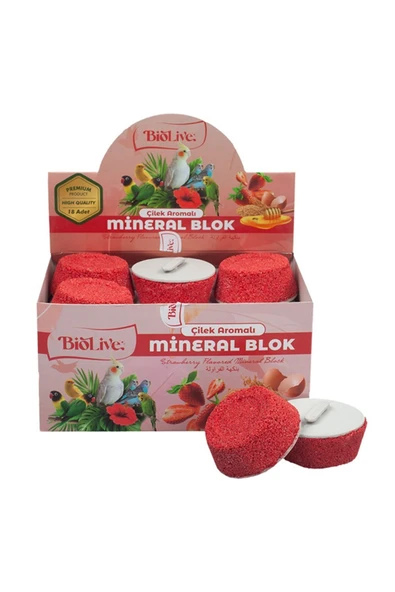 Ankara Yem Evi Çilek Aromalı Mineral Blok Gaga Taşı - Resim 2