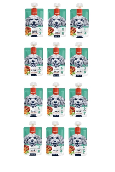 Wanpy Taze Kuzulu&havuçlu Köpek Et Ezmesi 90 gr X 12 Adet - 1