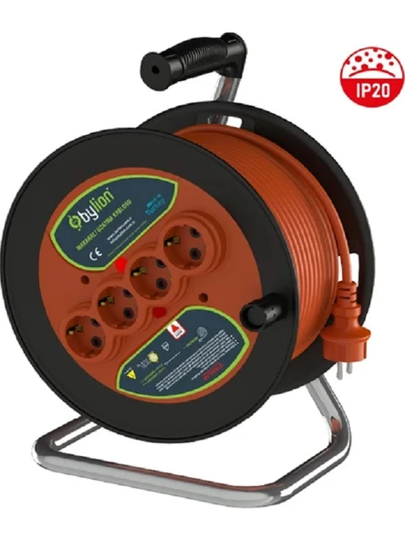 Bylion PMK-30325-F 3X2.5 TTR 30m Plastik Kablo Makarası