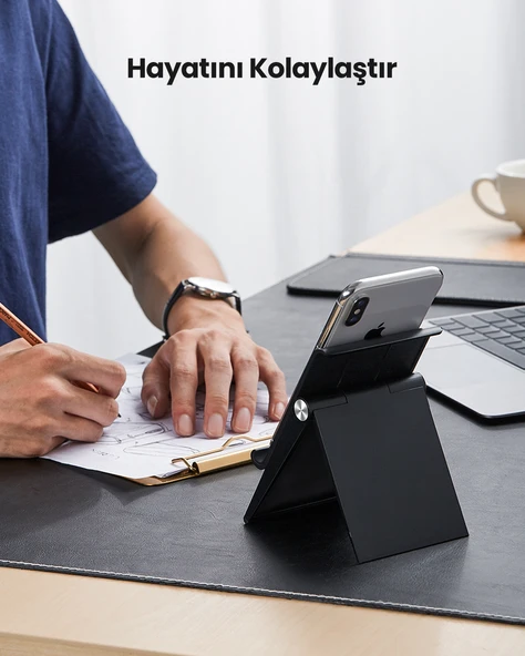 UGREEN Yükseklik Ayarlı Telefon Tutucu Standı, Siyah, 80903 - 7