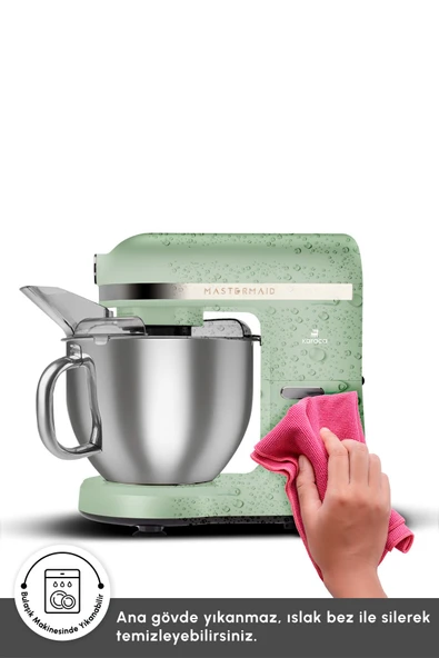 Karaca Mastermaid Chef Pro Çift Kollu Stand Mikser Cabbage Green 1750 W - 4