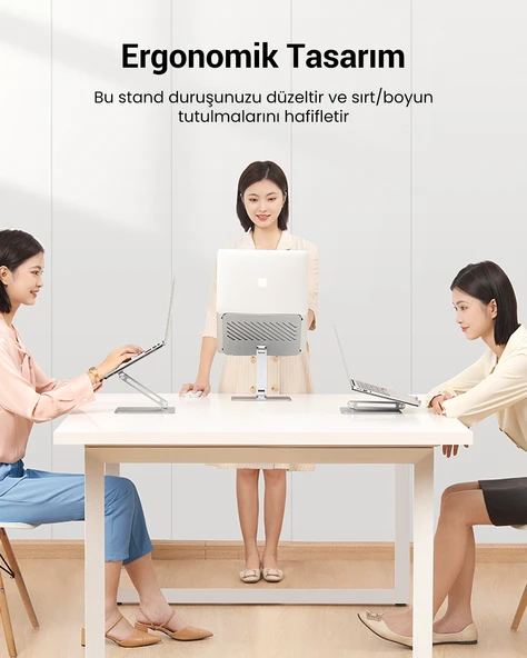 UGREEN Yükseklik ve Açı Ayarlı Alüminyum Tablet Notebook Standı, 40291 - 5