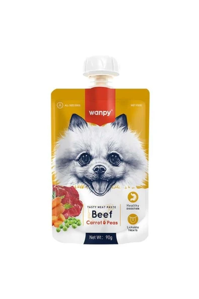Wanpy Taze Sığır Etli&havuçlu Köpek Et Ezmesi 90 gr - 1