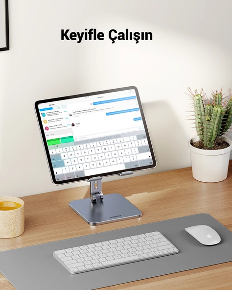 UGREEN Ayarlanabilir Metal Tablet Tutucu Standı, Uzay Grisi, 40393 - Resim 6