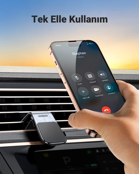 UGREEN Uzun Manyetik  Araç İçi Telefon Tutucu, Siyah, 80712B - 3