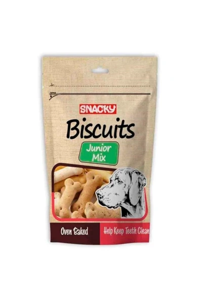 Snacky Organik Junior mix bisquits puppy Yavru köpek ödül maması ödül bisküvisi eğitim maması 200 gr ürün görseli 1