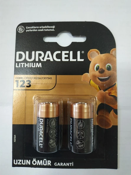 DURACELL CR 123 A LITHIUM 3V PİL