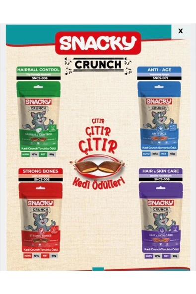 Snacky Kedi Ödül Mama Set 4 Adet ürün görseli 1