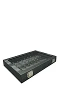 Yeni Cam Kapaklı İmera Deri Kumaş Yeşil Renk 34 cm / 24 cm Tırnaklı Yüzük Tablası