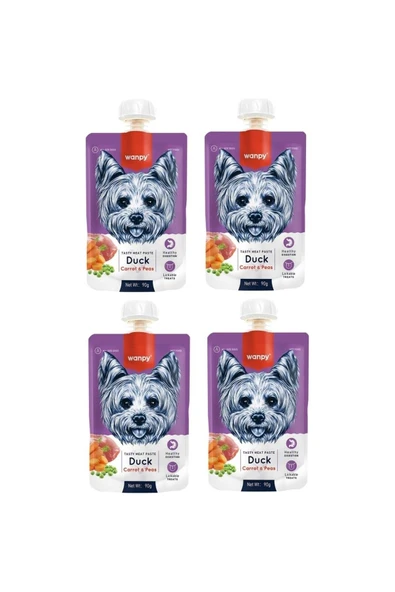 Wanpy Taze Ördekli & Havuçlu Köpek Et Ezmesi 90 Gr. X 4 Adet ürün görseli