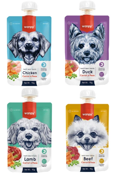 Wanpy Karma Taze Köpek Et Ezmesi 90gr - 4 Adet ürün görseli