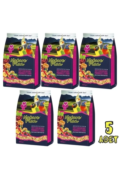 Nature Plan Paraket Sultan Cennet Papağanı Yemi 800gr 5 Adet ürün görseli 1