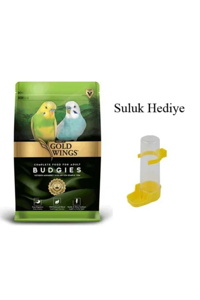 Gold Wings Premium Muhabbet Kuşu Yemi 1kg Suluk Hediyeli ürün görseli 1