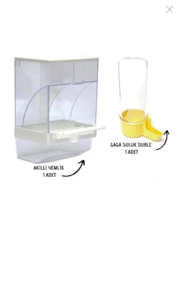 Ti-Sert Kafes Kuşları Için Akıllı Yemlik Gaga Suluk ürün görseli 1