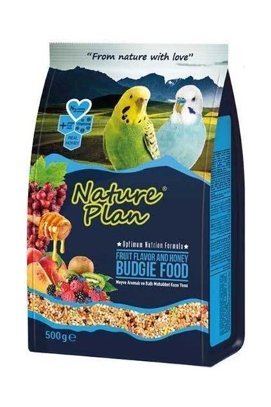 Nature Plan Meyveli Ve Gerçek Ballı Muhabbet Kuşu Yemi 500 Gr ürün görseli 1