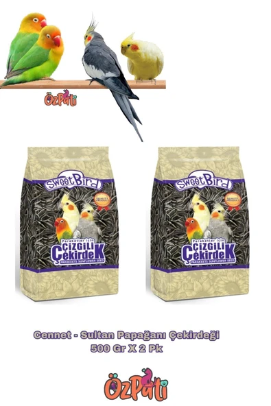 Sweet Bird Cennet - Sultan Papağanı Çekirdeği Çizgili 500 Gr X 2 Pk ürün görseli 1