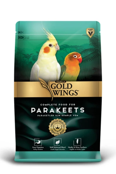 Gold Wings Premium Paraket 1kg + Gold Wings Kuş Tamamlayıcı Ek Besin Yulaf 300gr Ikili Paket - Resim 2