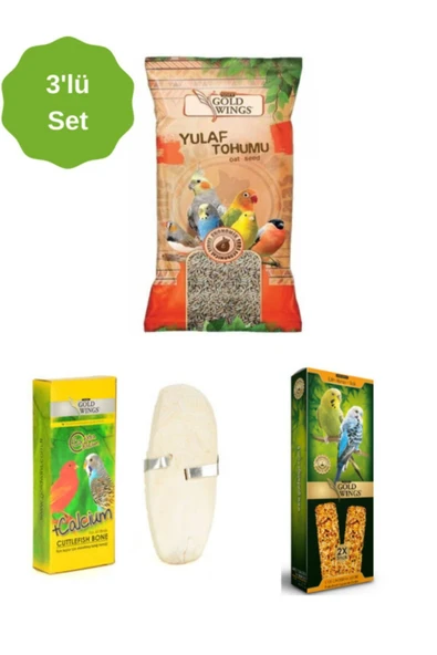 Gold Wings 3'lü Set(yulaf 300 Gr+mürekkep Balığı, Kalamar Kemiği+premium Ballı Kraker 2x65gr. Ikili) - Resim 2