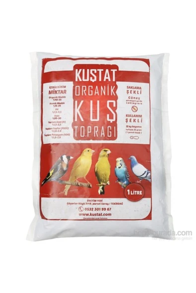 Kuştat Organik Kuş Toprağı 1 Lt ürün görseli 1