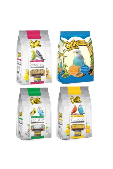 Quik Muhabbet Kuşu Konuşturucu Kondüsyon Mama Ve Besin Seti ürün görseli 1