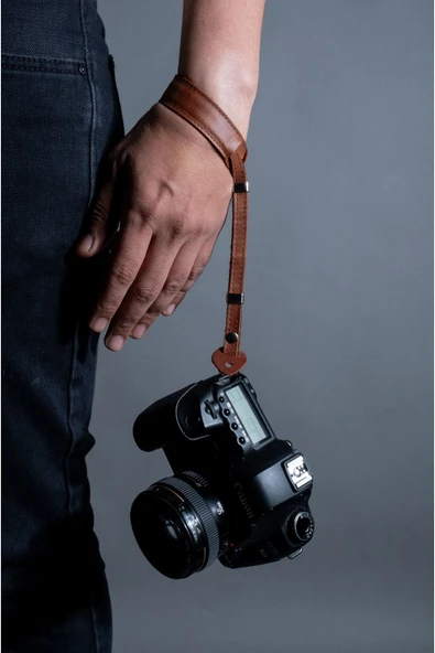 saraci leather craft Tüm Fotoğraf Makineleri İle Uyumlu Deri El Askısı - 4